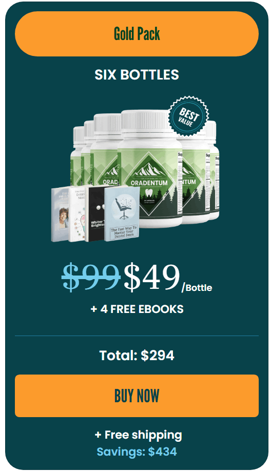 Oradentum Gold-pack 6-bottle